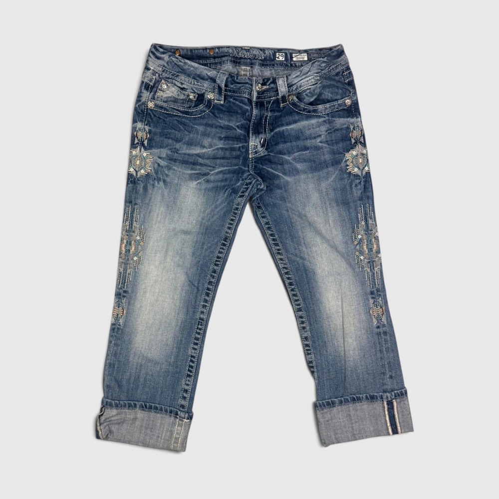 Miss Me Signature Rise Cropped Jeans - Women's - 29 - Blue